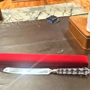 Mikasa Elegant Clear Handle Knife with Red Case